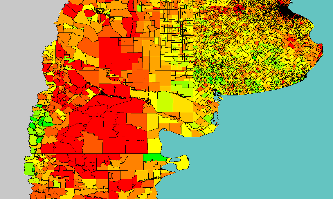 ICV de centro del país y Patagonia norte